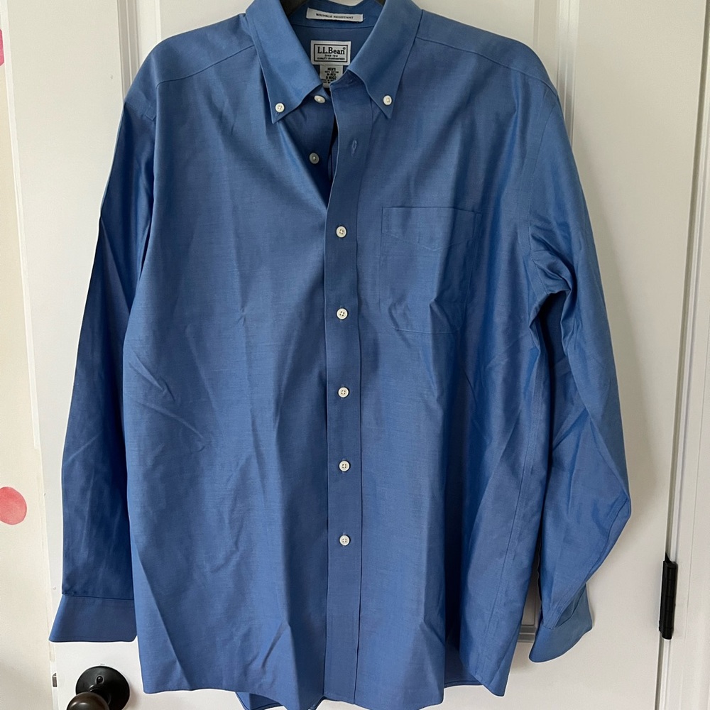 Men’s blue LL Bean dress shirt